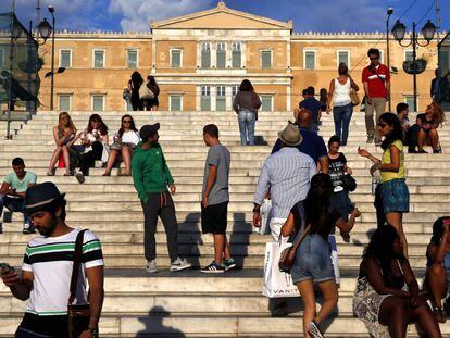 Vista de la plaza Síntagma de Atenas.