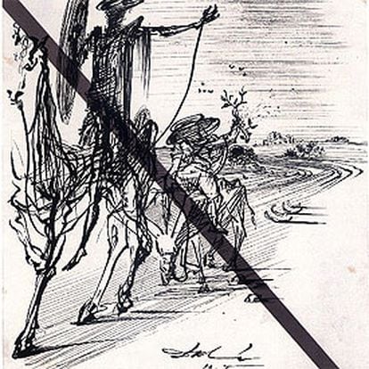 Ilustración de Dalí para el Quijote.