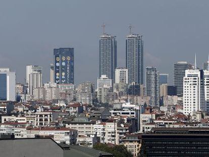 Vista del distrito financiero de Estambul.