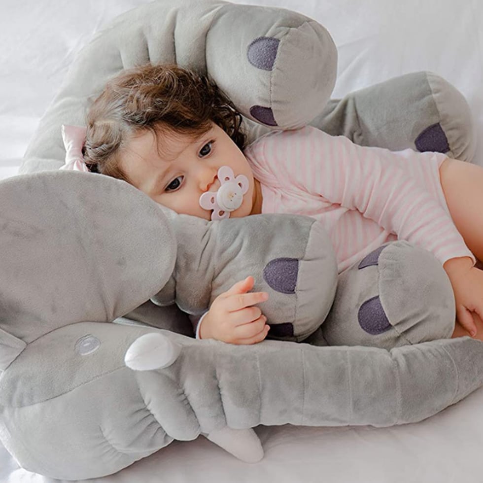 Suave y abrazable, la almohada para bebé en forma de elefante top ventas en  , Escaparate
