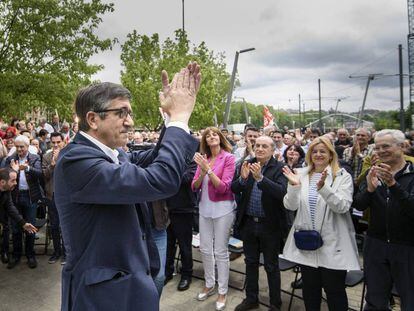 Patxi L&oacute;pez, hoy en Bilbao.
 a