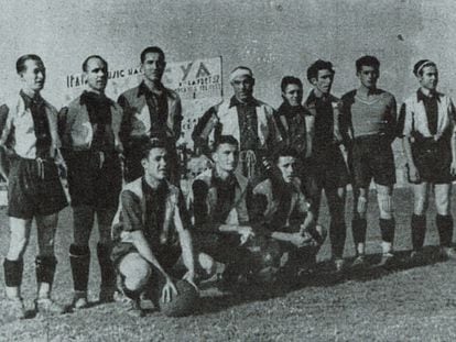 Equipo histórico del Levante, que ganó la Copa de la República en 1937.