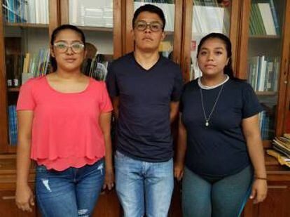 Valeska Valle, Víctor Cuadras y Yorleney Jarquín, universitarios nicaragüenses partícipes en las protestas