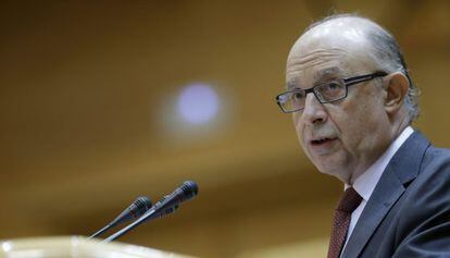 El Ministro de Hacienda y Administraciones Públicas, Cristóbal Montoro, esta semana en el Senado.