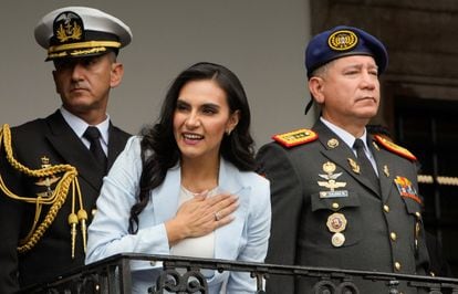 La vicepresidenta ecuatoriana, Verónica Abad, este martes en Quito.