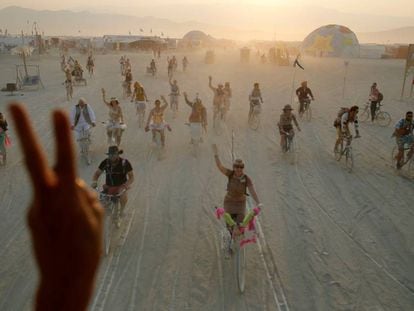 Asistentes al Burning Man de este 2017