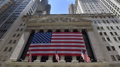 Sede del New York Stock Exchange, el parqu&eacute; de Wall Street