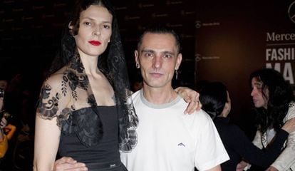 Bimba Bosé, con David Delfín.