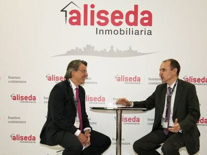 Javier de Oro, director de activos inmobiliarios de Aliseda, y Pedro Berlinches, director general de la firma.