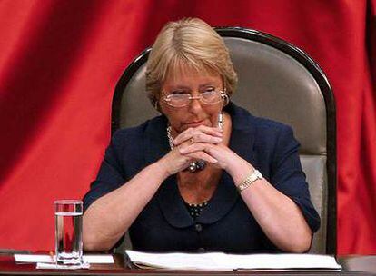 La presidenta de Chile, Michelle Bachelet, durante una visita al Congreso mexicano en marzo pasado.