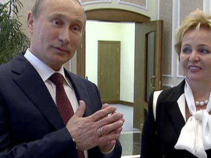 Vlad&iacute;mir Putin y su esposa, Liudmila. 