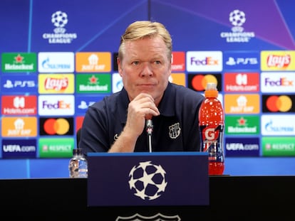 Ronald Koeman, en la Ciudad Deportiva del Barcelona.