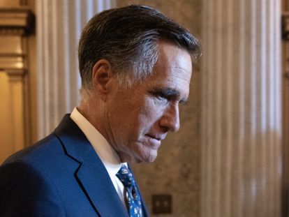 El senador por Utah Mitt Romney, esta semana en el Capitolio de Washington.