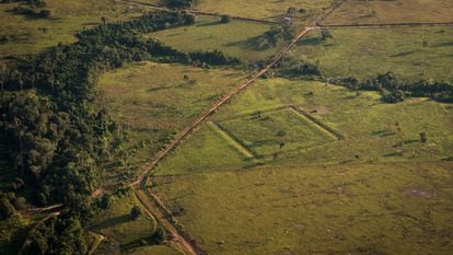 Figuras de sitios arqueológicos en el paisaje amazónico.