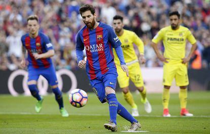 Lionel Messi, durante el último partido de Liga entre el FC Barcelona y el Villarreal.
