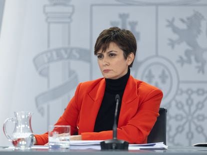 La ministra de Política Territorial y portavoz del Gobierno, Isabel Rodríguez, durante una rueda de prensa del Consejo de Ministros.