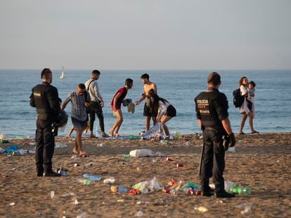 Desalojo de playas en la pasada verbena de Sant Joan