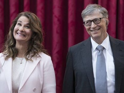 Bill y Melinda Gates, antes de ser galardonados con la Legion de Honor, en París (Francia) en 2017. 