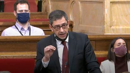 El diputado de Vox Antonio Gallego en un momento de un Pleno celebrado el pasado mes de febrero.