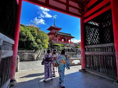 El templo de Kiyomizu-dera, en la ciudad japonesa de Kioto.