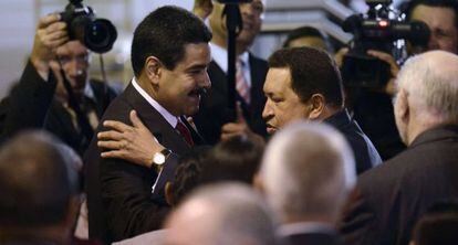 Chávez y Maduro esta semana en Caracas.