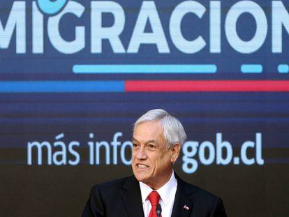 El presidente de Chile, Sebastián Piñera, presenta su reforma a la Ley de Migraciones.