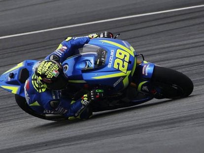 Iannone, en los ensayos oficiales del circuito de Sepang. 