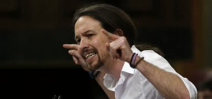 El líder de Podemos, Pablo Iglesias