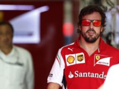 Fernando Alonso en el circuito de Suzuka.