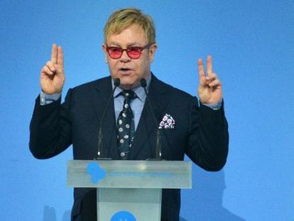Sir Elton John esta semana en Kiev.