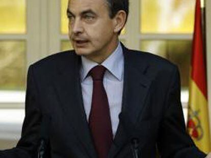 José Luis Rodríguez Zapatero en su comparecencia posterior al Consejo de Ministros