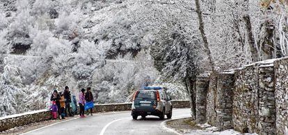 O Cebreiro (Lugo), el pasado sábado.