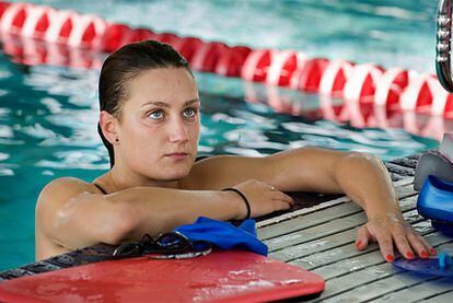 Mireia Belmonte, durante su entrenamiento.