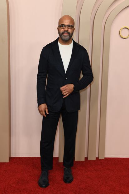 Jeffrey Wright el almuerzo de nominados a los Oscar en el Beverly Hilton de Beverly Hills este febrero.