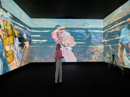 La sala inmersiva donde se recrean con iluminación led las obras de Sorolla.