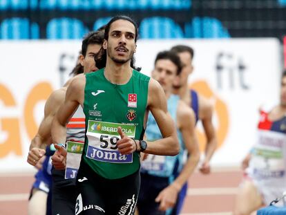 Mohamed Katir, en el campeonato de España de atletismo de pista cubierta, en febrero pasado.
