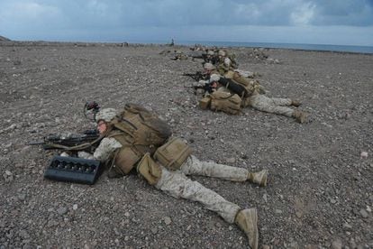 Soldados estadounidenses, durante una instrucción militar en Tadjoura (Yibuti), en 2016.