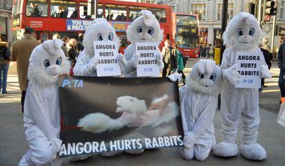 Una protesta en Londres en defensa de los animales.