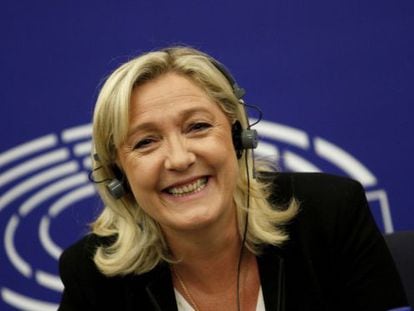 Marine Le Pen, el pasado d&iacute;a 10 en la sede del Parlamento Europeo.