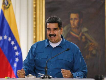 Maduro durante un discurso en Caracas.