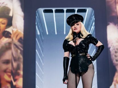Madonna, en la ceremonia de los MTV Video Music Awards, en el año 2021 en Nueva York.