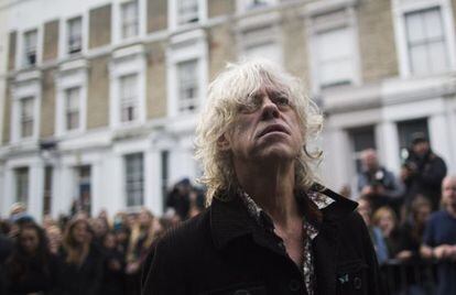 Bob Geldof, a la entrada de un estudio de grabación londinense el pasado 15 de noviembre.