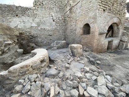 An image of the prison-bakery found in Pompeii, on December 8.