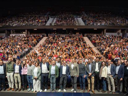 Presentación de la nueva empresa a la plantilla, ayer en el WiZink Center de Madrid.