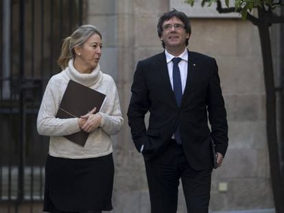 Neus Munté y Carles Puigdemont.