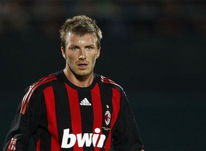 David Beckham con la camiseta del Milan