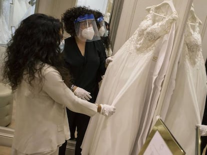 Una tienda de la multinacional española de vestidos de novias 