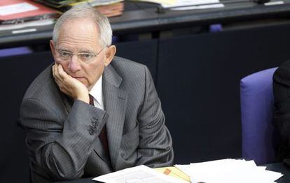Wolfgang Sch&auml;uble, durante una sesi&oacute;n del Bundestag.