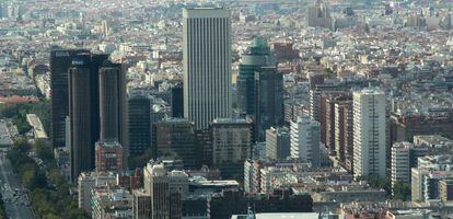 Vista del distrito financiero de Madrid.