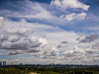 Madrid, vista desde Pozuelo el 20 de abril, sin contaminación por el confinamiento debido al coronavirus.